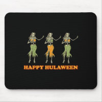 Happy Hulaween Hawaii Themed Halloween Skeleton Vi