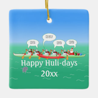 Happy Huli-days Ceramic Tree Decoration