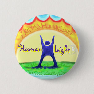 Happy HumanLight 6 Cm Round Badge