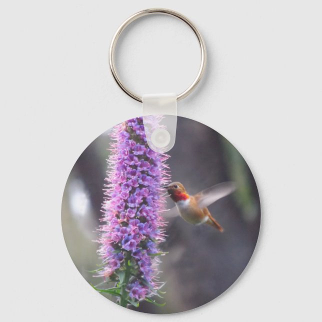Happy hummingbird key ring (Front)