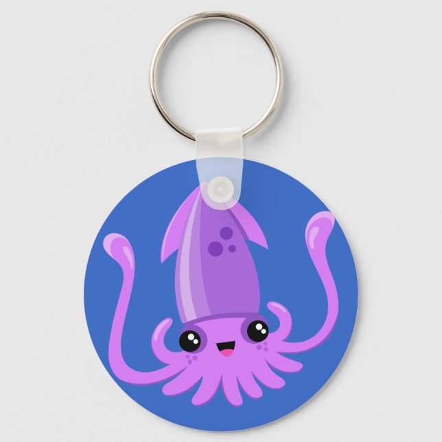 Happy Ika Key Ring (Front)
