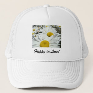 Happy in Love! hats White Daisy Flowers
