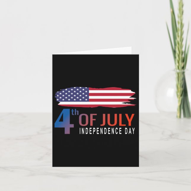 Happy Independence Day 2023 American Flag For Men  Card (Front)