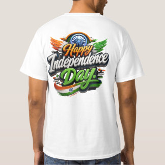 Happy Independence Day 3D India Flag Patriotic T-Shirt
