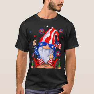 Happy Independence Day 4th Of July Gnome american  T-Shirt