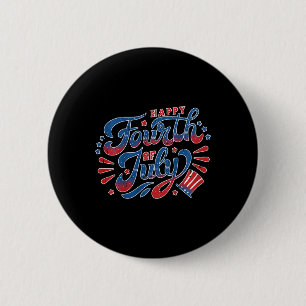 Happy Independence Day 4th Of July Kids Toddler 6 Cm Round Badge