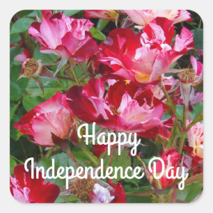 Happy Independence Day 4th of July Rose #2 Sticker