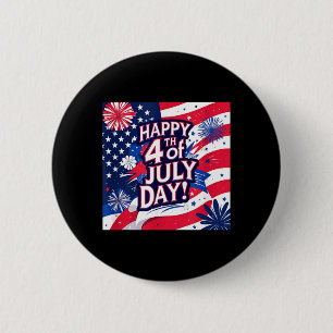 Happy independence day 6 cm round badge