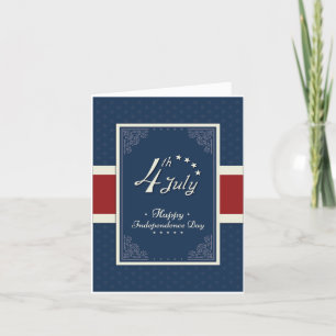 Happy Independence Day America 1776 Blue Holiday Card