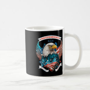 Happy Independence Day American Eagle And Usa Flag Coffee Mug