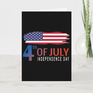 Happy Independence Day American Flag For Men Women Card