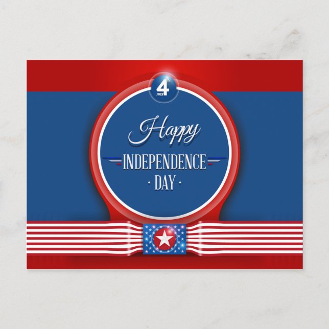 Happy Independence Day, bright colours Postcard (Front)