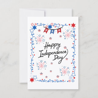 Happy Independence Day Greeting Card USA 4th July