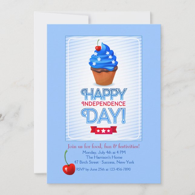 Happy Independence Day Invitation (Front)