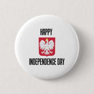 Happy Independence Day November 11th Polish Herita 6 Cm Round Badge