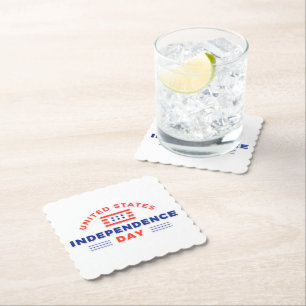 Happy Independence Day Paper Coaster