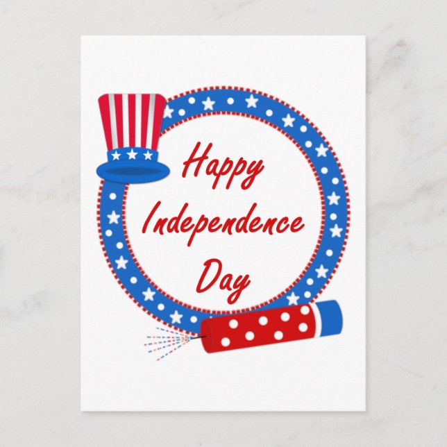 Happy Independence Day Postcard (Front)