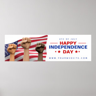 Happy Independence Day USA 4th of July Canvas Poster