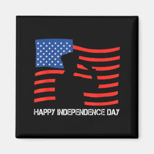 Happy Independence Veteran Proud American Soldier Magnet