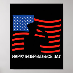 Happy Independence Veteran Proud American Soldier Poster