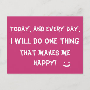 Happy Inspirational Quote Cute Postcard
