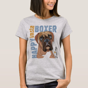 Happy Insta Boxer - Zani Mo Dog T-Shirt
