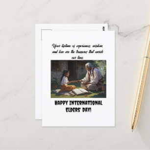 happy international elders day postcard