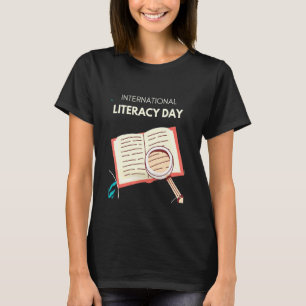 Happy International Literacy Day Notebooks Graphic T-Shirt