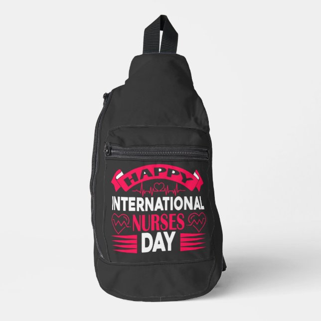 Happy International Nurses Day Sling Bag (Front)