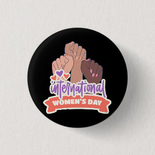 Happy International Women’s Day 3 Cm Round Badge