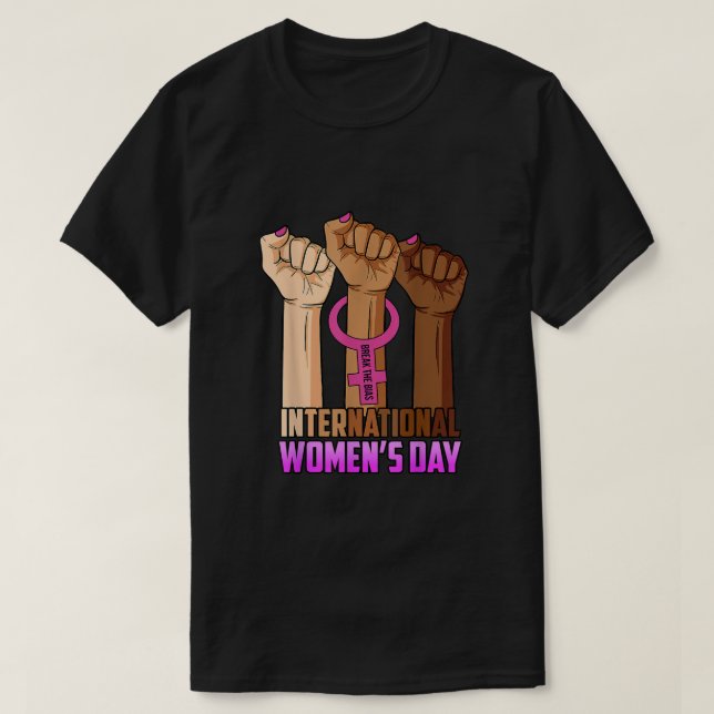 Happy International Women's Day Inspire Inclusion  T-Shirt (Design Front)