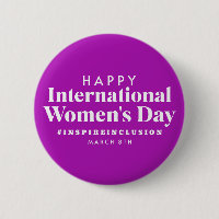 Happy International Women's Day | March 8th Button