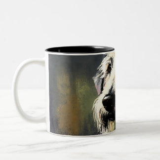 Happy Irish Wolfhound Two-Tone Coffee Mug