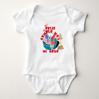 happy is month baby bodysuit