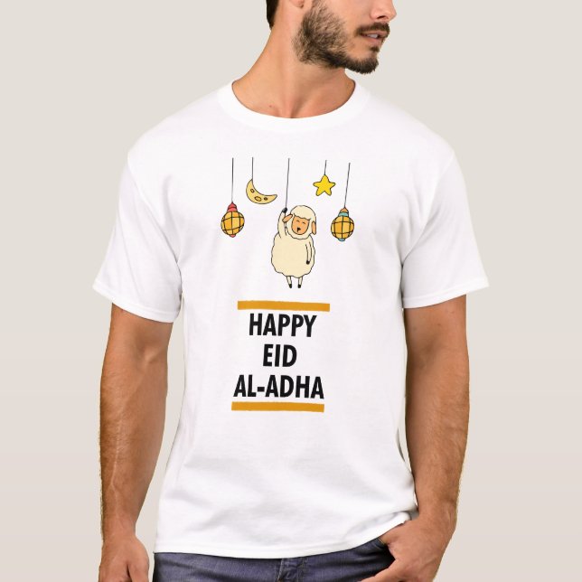 Happy Islamic Eid Al-Adha Mubarak T-Shirt (Front)