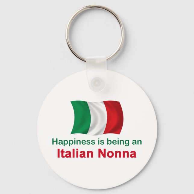 Happy Italian Nonna Key Ring (Front)