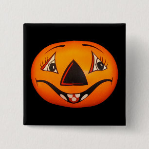 Happy Jack O’ Lantern Halloween 15 Cm Square Badge