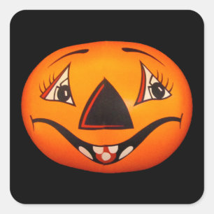 Happy Jack O’ Lantern Halloween Square Sticker