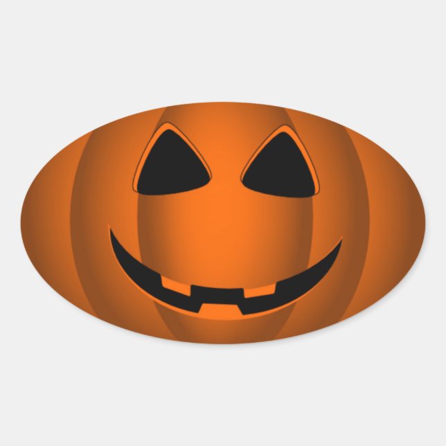 Happy Jack o' Lantern Halloween Sticker (Front)