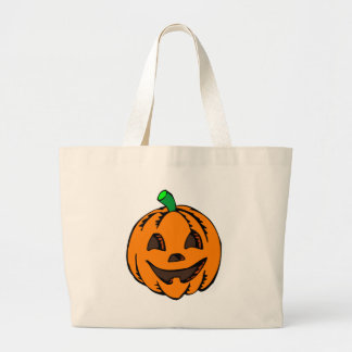 Happy Jack O Lantern Large Tote Bag