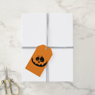 Happy Jack-O-Lantern Pumpkin Face - Customise Gift Tags