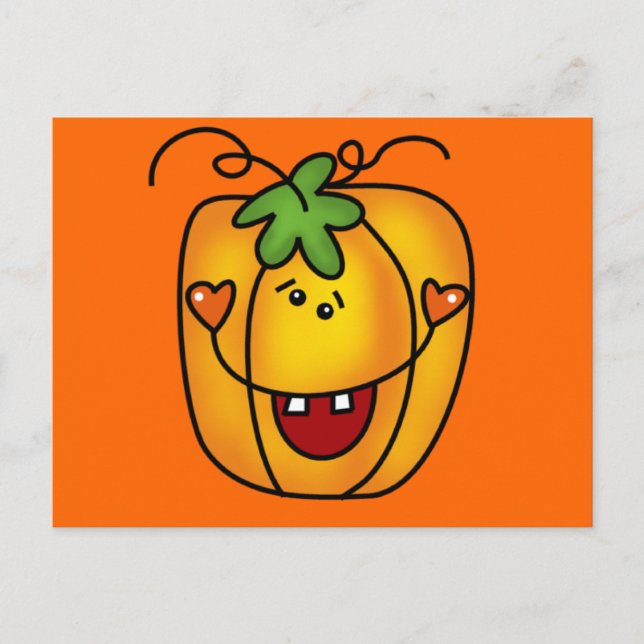 Happy Jack O Lantern Tshirts and Gifts Postcard (Front)