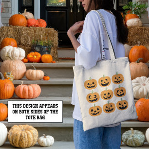 Happy Jack-O'-Lanterns  Tote Bag