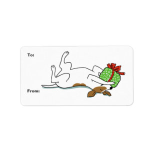 Happy Jack Russell Terrier Christmas To and From Label