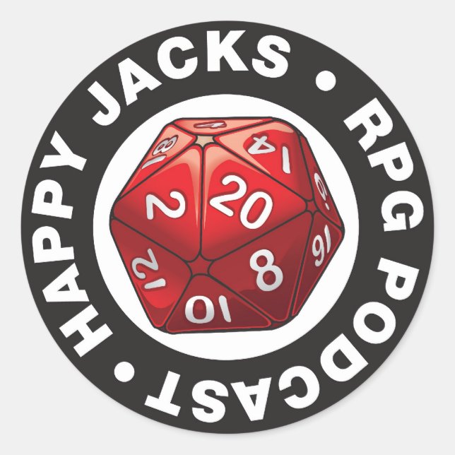 Happy Jacks d20 Logo Sticker (Front)
