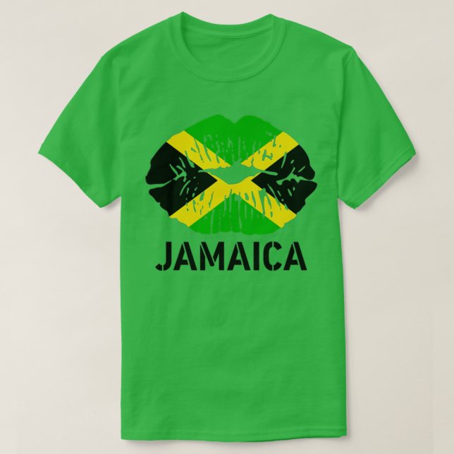 Happy Jamaica 60th Independence Day Lips Jamaican  T-Shirt (Design Front)