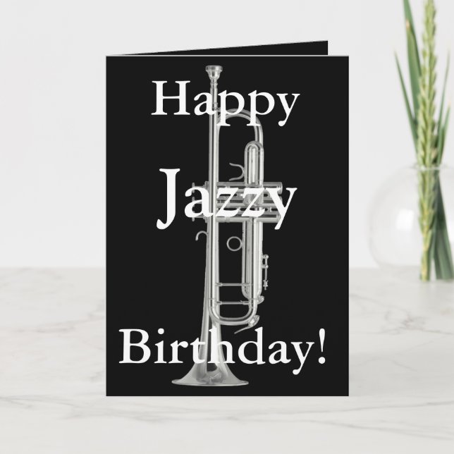 Happy Jazzy Birthday Card (Front)