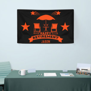 Happy Job Retirement Banner