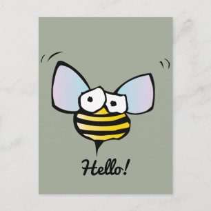 Happy Jolly Bee Postcard