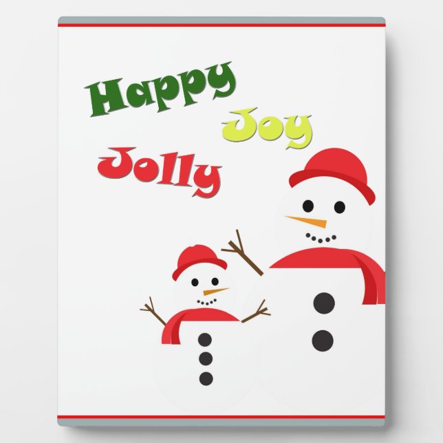 Happy Jolly Joy Plaque (Front)